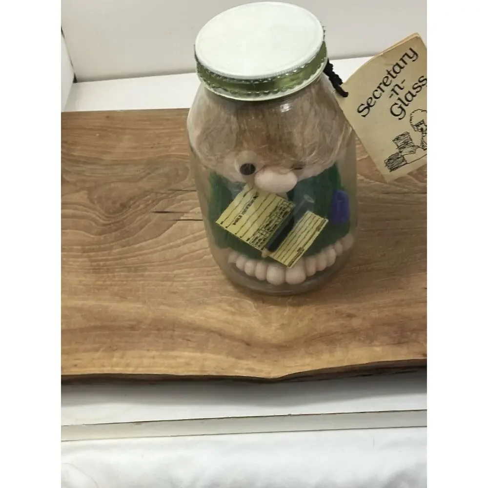 Vintage Diane Gifts Secretary-N-Glass Doll In Bottle Lady in a Jar🔥